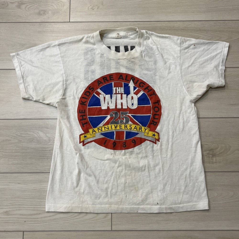 Vintage 1989 The Who 25th Anniversary The Kids Are‎ Alright Tour Shirt Tagged L